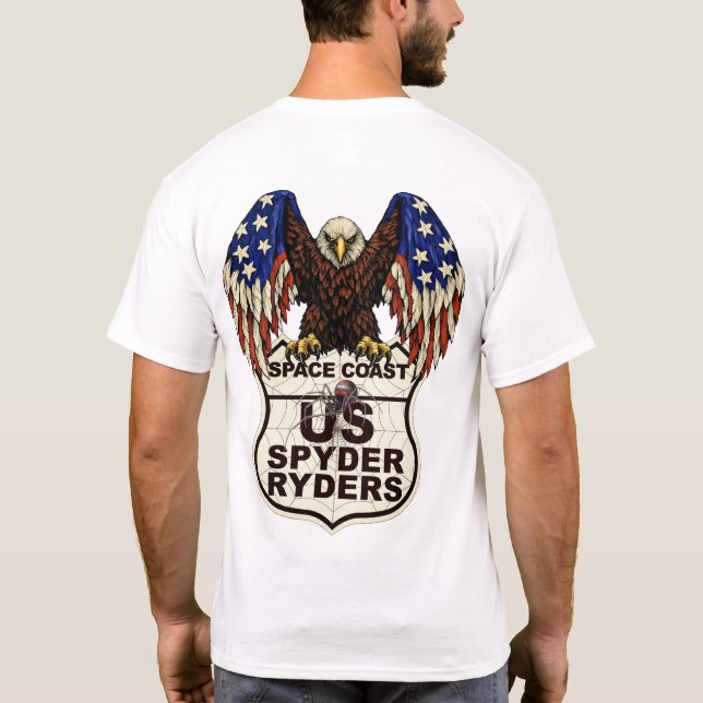 Space Coast Chapter - Adler-Logo 2s T-Shirt (Rückseite)