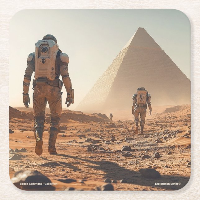 Space Command™ Collection - Exploration Series Rechteckiger Pappuntersetzer (Vorderseite)