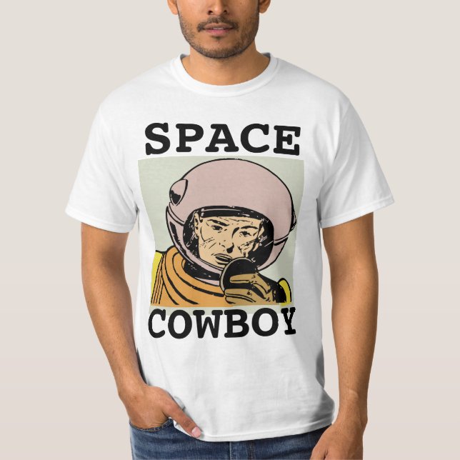 SPACE COWBOY MEN'S RETRO 1970ER T - SHIRT (Vorderseite)
