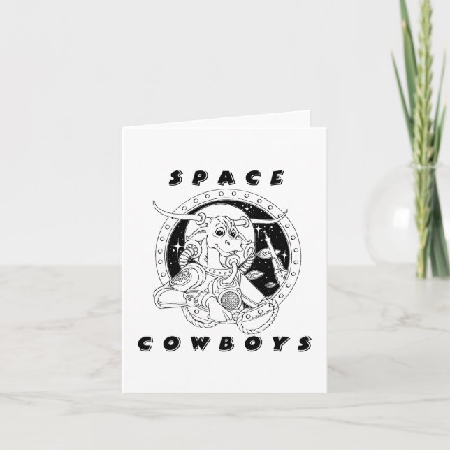 Space Cowboys Notecard Karte (Vorderseite)