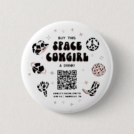 Space Cowgirl Bachelorette kaufen die Braut ein Ge Button
