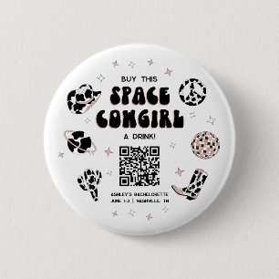 Space Cowgirl Bachelorette kaufen die Braut ein Ge Button