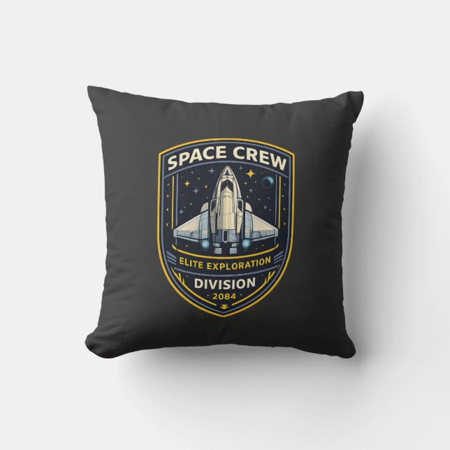 Space Crew Exploration Division Throw Pillow Kissen (Vorderseite)