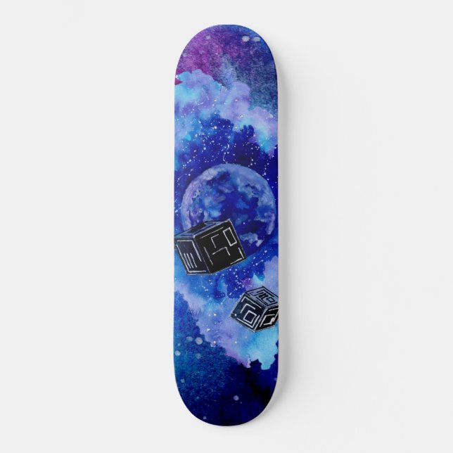 Space Cubes Invasion Skateboard (Vorderseite)