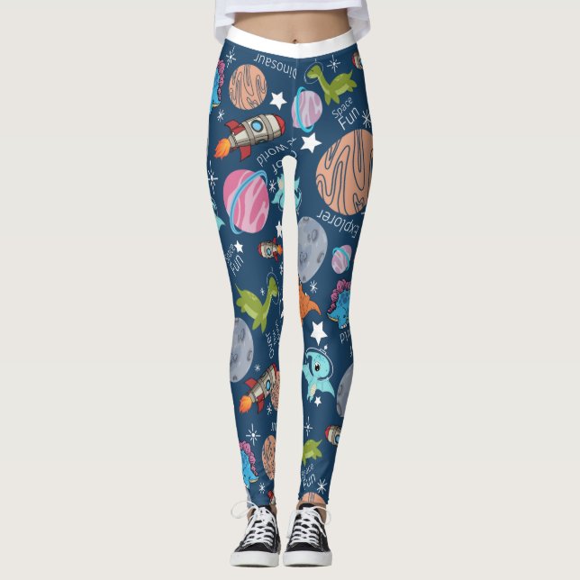 Space Dino Joggers Hose Leggings (Vorderseite)