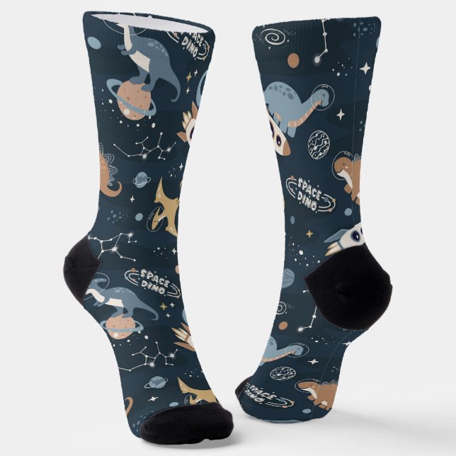 Space Dino Socken (Gewinkelt)