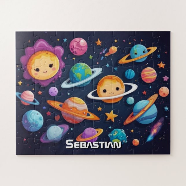 Space Discovery Personalisiert Puzzle (Horizontal)