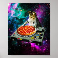 Space dj cat pizza