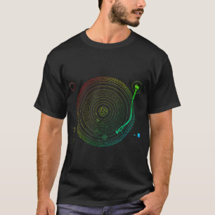 Space DJ Grafik - Turntable des Sonnensystems EDM T-Shirt
