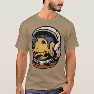 Space Dog Mädchenfamilie T-Shirt