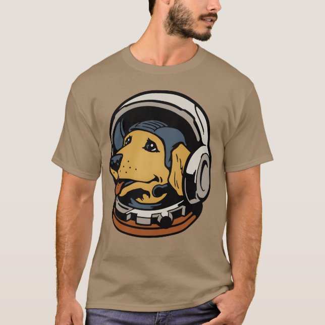 Space Dog Mädchenfamilie T-Shirt (Vorderseite)