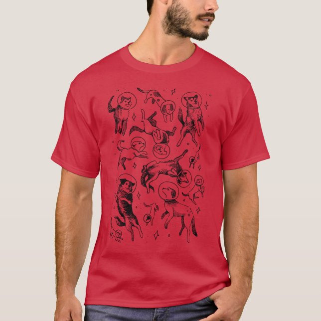 Space dogs friend T-Shirt (Vorderseite)