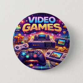 SPACE DOGS RADIO - VIDEO GAMES LOGO26 BUTTON