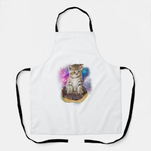 Space Donut Cat Shirt _ Flying Kitty Galaxy T Shir Schürze