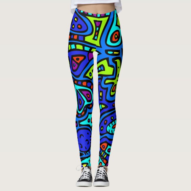 Space Doodle #1 Leggings (Vorderseite)