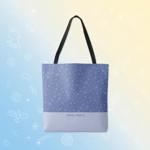 Space Doodle Lavendelblau personalisierter Name