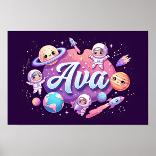 Space Dreams Ava Wall Kunst Poster