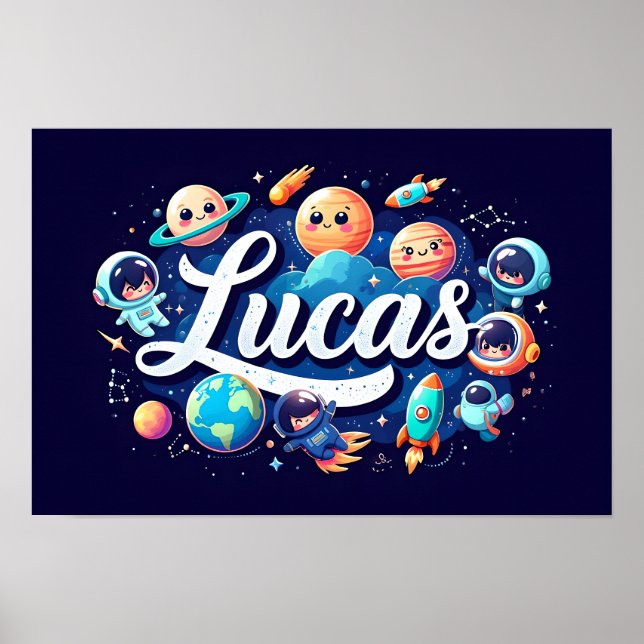 Space Dreams Lucas Wall Art Poster (Vorne)