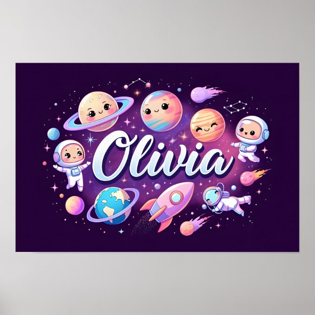 Space Dreams Olivia Wall Art Poster (Vorne)