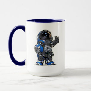Space Engineers Cartoon Tasse - Blau