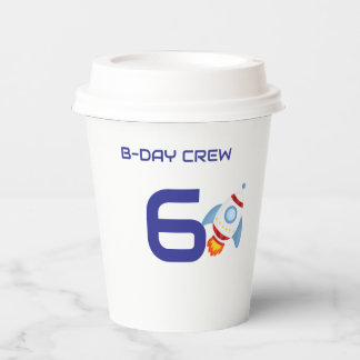 Space Explorer Astronaut Birthday Paper Cups Boys Pappbecher