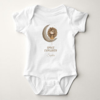 Space Explorer Fairy Moon Personalisierter Individ Baby Strampler
