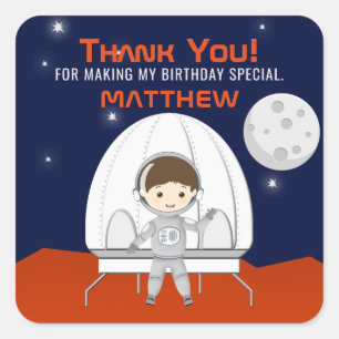 Space Explorer Quadratischer Aufkleber