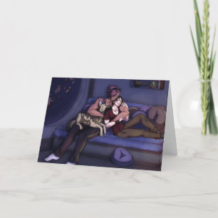 Space Family Hug Karte