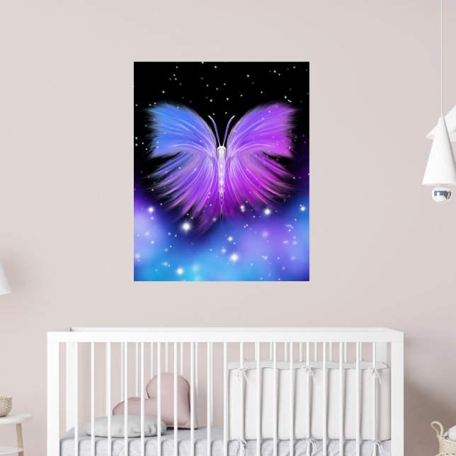 Space Fantasy Butterfly Kosmic Poster (Kinderzimmer 2)
