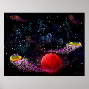 Space Fantasy Tentacles Poster