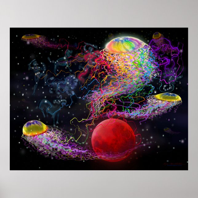 Space Fantasy Tentacles Poster (Vorne)