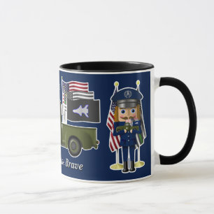 Space Force Nutcracker mit wenig militärischem LKW Tasse
