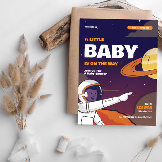 Space Galaxy Baby Dusche Einladung