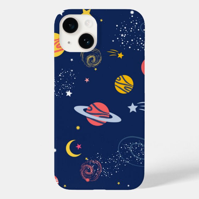 Space Galaxy Background Cosmic Navy iPhone Case (Rückseite)