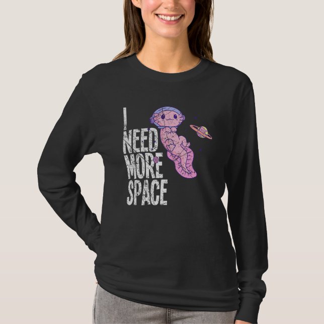 Space Galaxy Flying Axolotl Spacesuit Salamander S T-Shirt (Vorderseite)