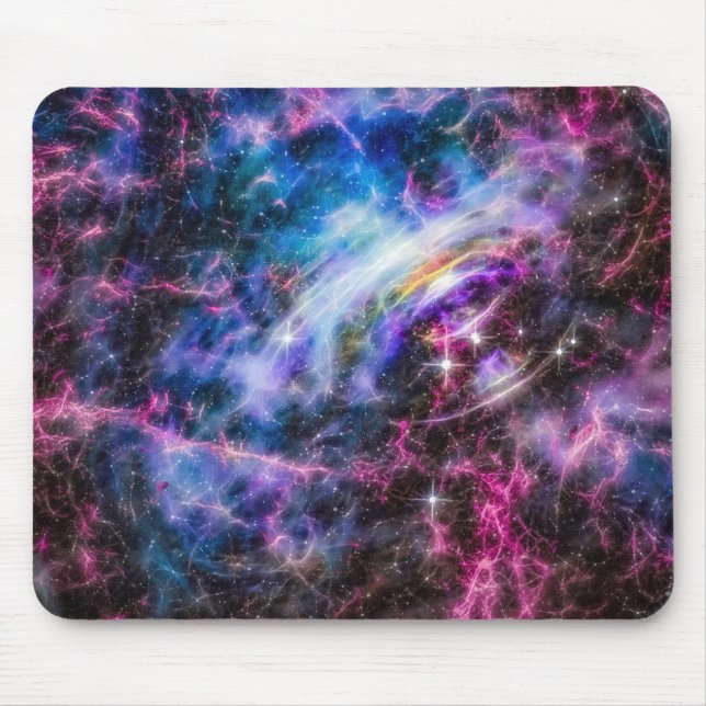 Space Galaxy Hyper Speed Nebel Mousepad (Vorne)