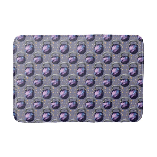 Space Galaxy Kettlebell Badematte (Vorderseite)