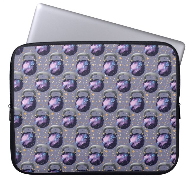 Space Galaxy Kettlebell Laptopschutzhülle (Vorderseite)