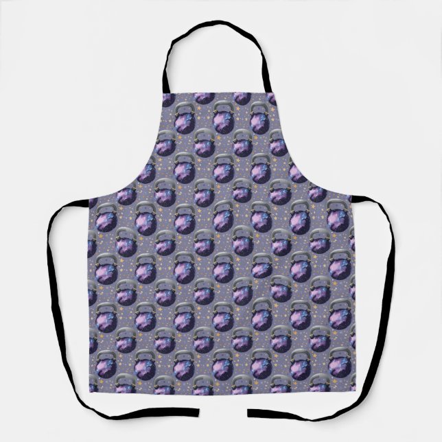 Space Galaxy Kettlebell Schürze (Vorderseite)