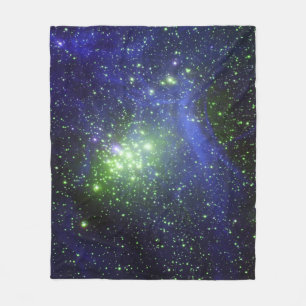 SPACE GALAXY NEBULA STARTET PLANETEN BLANKET FLEECEDECKE