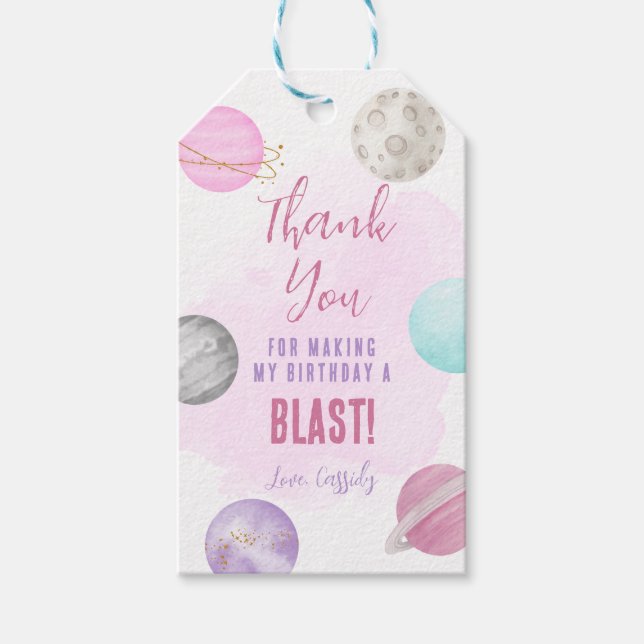 Space Galaxy Planets Vielen Dank, dass Sie Geburts Geschenkanhänger (Vorderseite)