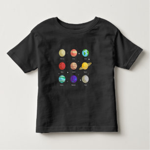 Space Galaxy Solar Planets Venus Mars Jupiter Uran Kleinkind T-shirt