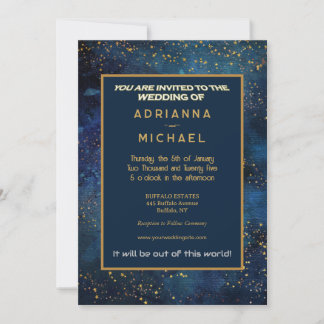 Space Galaxy Stars Hochzeitseinladung Einladung
