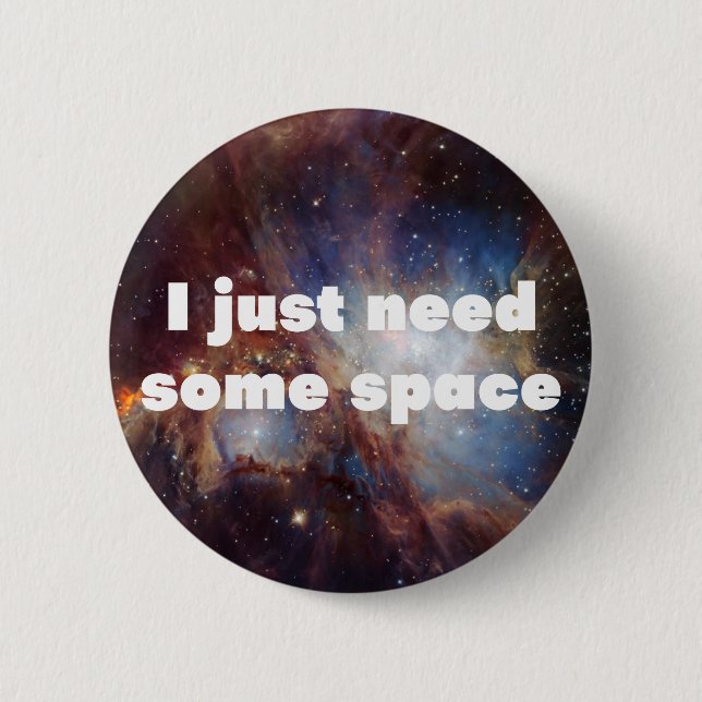 Space Geek Funny Button (Vorderseite)