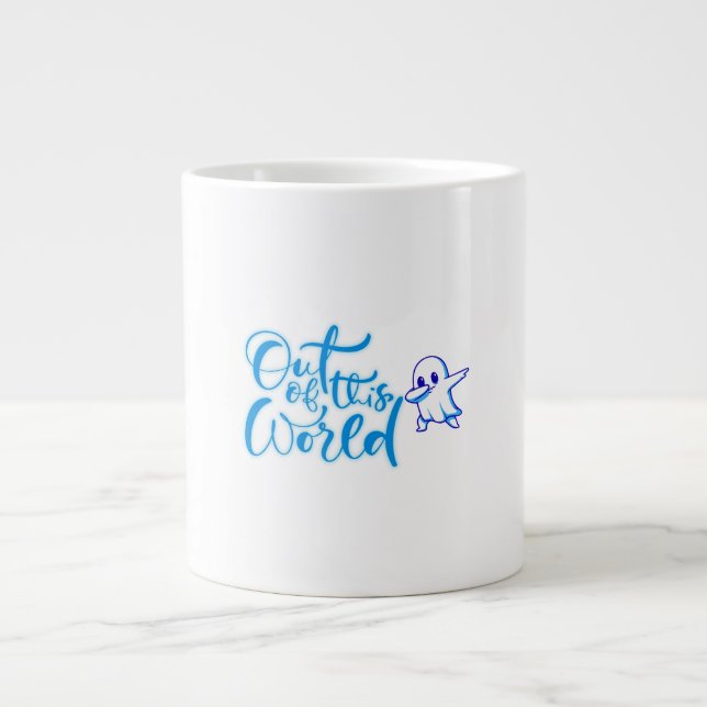 Space Ghost Vibes - Niedliches Halloween-Design Jumbo-Tasse (Vorderseite)