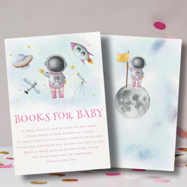 Space Girl Astronaut Raketenstar Books für Baby Begleitkarte (Von Creator hochgeladen)