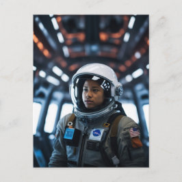 Space Girl Astronaut v7 | Postkarte