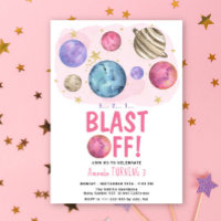 Space Girl Blast off Birthday Star Party