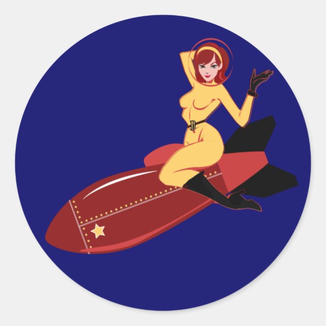 Space Girl Sticker (Vorderseite)