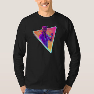 Space Girl Synthwave Cyberpunk Futuristische Kunst T-Shirt